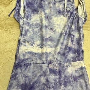 Purple and White Tie-Dye Bodysuit